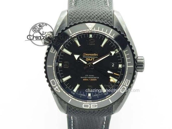 0502 Planet Ocean 45mm Real Ceramic BP-Maker Best Edition Black Dial On Nylon Rubber Strap A TopPick 8185
